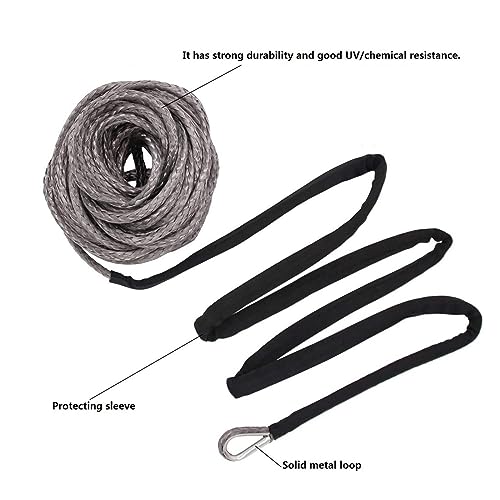 Cable de cabrestante de 15m y 3,5T con gancho cuerda remolque coche ATV 5