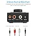 YMOO B06T3 Bluetooth 5.3 Receiver, 100ft RCA Bluetooth Audio Adapter for 3.5mm Jack AUX HiFi Home Stereo/Speaker from Smartphone/Tablet/Laptop, Dual Link for Two Speakers, SBC AAC Audio