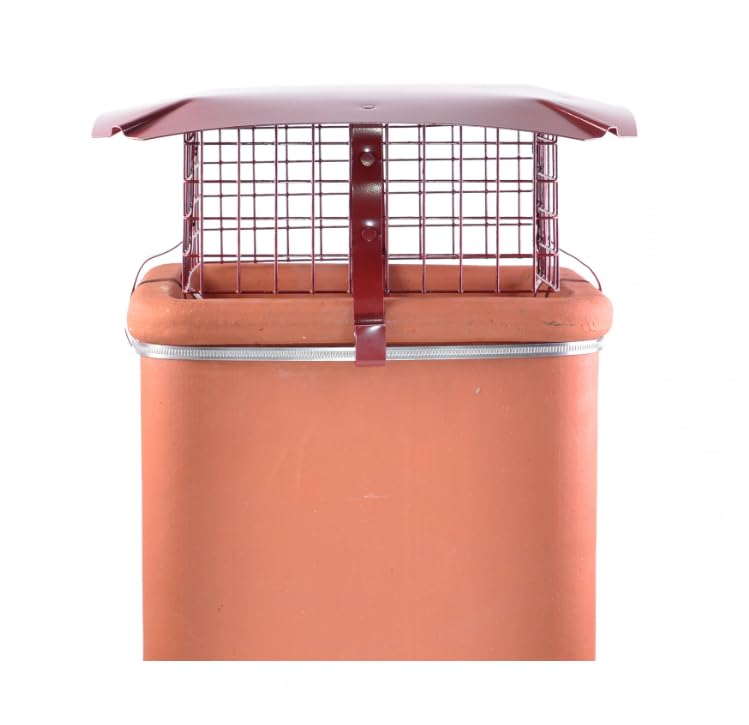 Brewer Cowls - Solid Fuel Birdguard (Square) 9" x 9" Terracotta