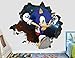 Nicoole Adesivi murali 3D Adesivi murali Adesivi murali Sonic Adventure Adesivo murale Bambini Vinile Smash Adesivi in ​​vinile 3D