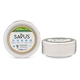 SAVUS 7-inch Round Disposable Plates, 50 count - 100% Compostable Eco-Friendly Sugarcane Fiber Bagasse Strong Tree Free Plastic Free Party Dessert Paper Plates 7