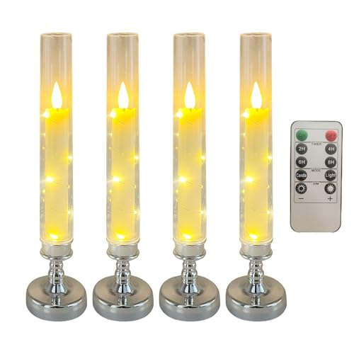 Velas con temporizador LED de 10 pulgadas para regalo de Halloween y boda