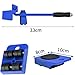 Furniture Lift Mover Tool Set, Furniture Lifters with Adjustable Height Lifting Tool Lever & 4 Wheels, 330Lbs Capacity 360° Rotation Furniture Lift Mover Tool Set (Blue, 13 X 4 X 3 Inches)