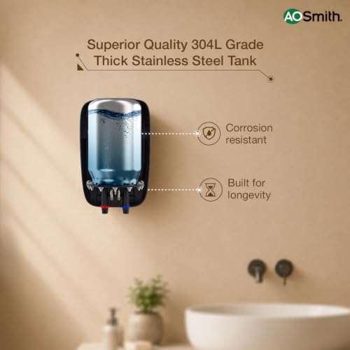 Image of AO Smith EWS NEO 5L Instant Water Heater Geyser | 3KW Heating Element | Stainless Steel Tank | 5-Level Safety Protection | Suitable For Kitchen & Bathroom | 5 Yr Tank Warranty