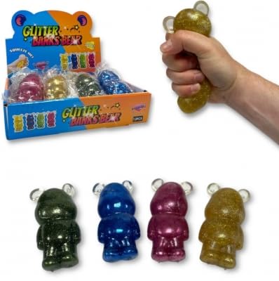 Glitter Banks Bear Slow Release Squeeze Toy, 11cm, Assorted Colors