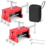 Comfylichi 2Pack Cabinet Clamps for Installing Cabinets, Face Frame Clamps & Claw for Cabinet, Essential Cabinet Tools with 3 Sizes Hole Drilling Guide for Precise Alignment & Installation