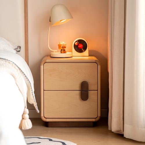 YESWOOD 100% Solid Beech Nightstand