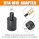 2-teiliger Gewindekonverter-Adapter, M10-auf-M14-Gewindebohrer-Adapter, M10-auf-M14-Verlängerungsstange, für Bohrer-Kernbit-Schleifscheiben-Winkelschleifer