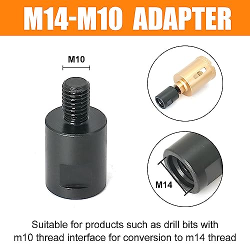Drill Bit Adapter 2PCS M10 to M14 Thread Converter with Extension Rod for Accessories - Image 2
