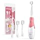 Seago SG-513 Elektrische Schall-Zahnbürste für Kinder von 0 bis 3 Jahren LED Licht Smart Timer Schall Babyzahnbürste Wasserdicht IPX7 Kinderzahnbürste (Schallzahnbürste + 4x Aufsteckbürsten, Rosa)