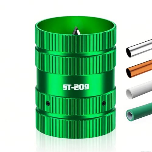 PARAOUTIL Ébavureur 2 en 1 pour tuyaux en cuivre et PVC - Ébavureur de tuyaux pour tuyaux en cuivre intérieurs et extérieurs de 6,35 à 41,28 mm, tuyaux en...