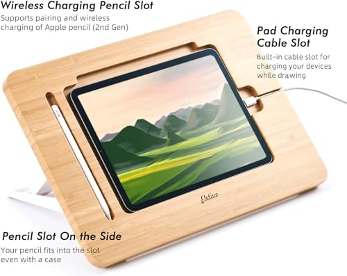 ELEKOOCON 竹製木製ipad 絵描きスタンド A-686 の商品画像 5