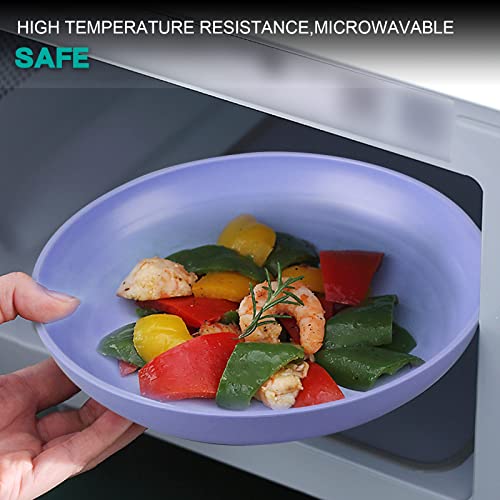 Greentainer Lightweight Unbreakable Dinner Plates, Extra Large-4 Pack 8.8'' Plastic Plate, Dishwasher Microwave Safe - Image 4
