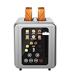 WHALL Touch Screen Toaster 2 Slice, Stainless Steel Digital Timer Toaster with Sound Function, Smart Extra Wide Slots Toasters with Bagel, Cancel, Defrost, 6 Bread Types & 6 Shade Settings