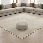 INSPIRE HOMEWARE Relax Rugs Living Room, 100% Polyester, Non Slip Backing, Fluffy Soft 600GSM Thick Low Pile, Extra Large Bedside Carpet For Bedroom, Kids Nursery Room, Non Shedding, Beige,160x230 cm