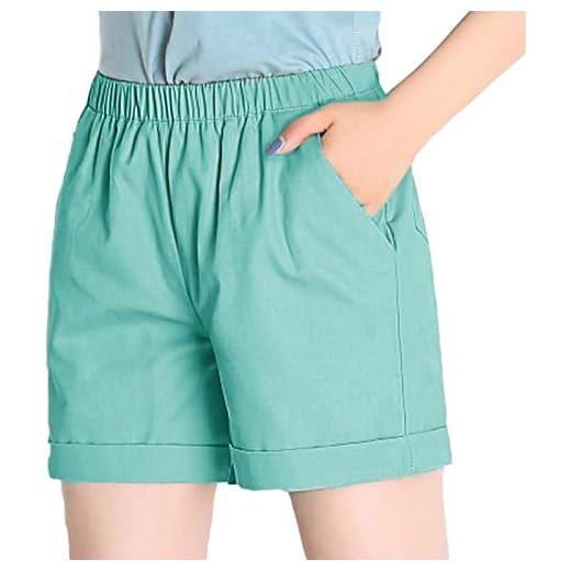 Dam Enfärgad Enkel Basic Shorts Mode Löst Bekväm Casual Tunnfickor Breda ben Sportshorts Sommar XXL