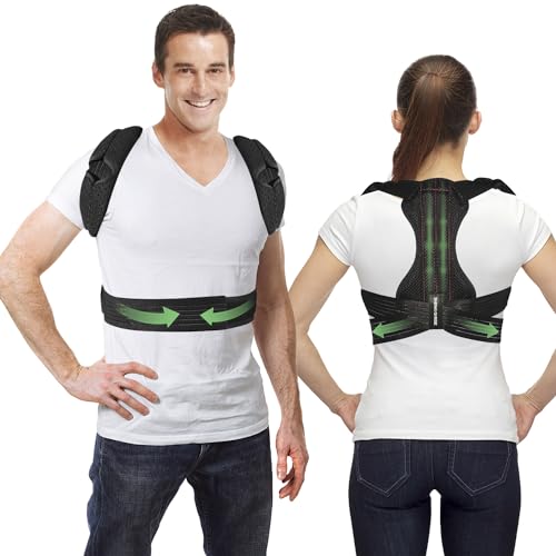 SHENG QI RISE Posture Corrector for Women and Men,Adjustable Back Support and Corrector, Shoulders, Neck, Collarbone and More(X-Large)