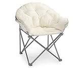 Urban Shop Sherpa Club Chair, Ivory