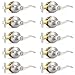 Probrico Bed/Bath Door Levers Wave Style Handles in Satin Nickel Wholesale Privacy Door Locks (10 Pack)
