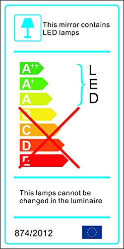 Janboe 600x800mm Illuminated LED Bathroom Mirror Anti-Fog LED Mirrors with Lights + Touch Switch Control + Vertical Installation…