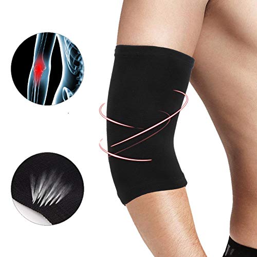 Elbow Support Sleeve,Outdoor Sport Anti-Sprain Elbow Sleeve Keep Warm Elbow Guard Adult Protective Gear Free Size - Thumbnail 4
