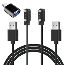VeryFit Smart Watch Charger, 2-Pack/3.3FT Magnetic Charging Cable for Veryfit Smart Watch IDW28, ID207, IDW13, ID208 Plus, IDW19, ID205L, ID206, ID208BT and More