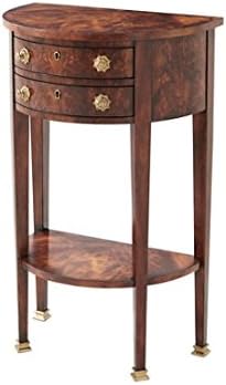 THEODORE ALEXANDER Mahogany Demilune 1/2 Round Console Table 50025 ~ New