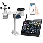 Bresser Estación meteorológica MeteoChamp 9 en 1 W...: Servicios compatibles: ProWeatherLive , aplicación WSLink , Weathercloud Pantalla TFT HD de 10" (25,4 cm) con diseño claro Se puede utilizar como marco de fotos digital con cambio automático de imágenes Posibilidad de transmisión de datos por WLAN Pa...