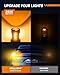 SEALIGHT 7443 7440 LED Bulb Amber Turn Signal Lights, T20 7441 7444 992 W21W LED Light Bulb with Projector Len and Need Extra Load Resistor, Includes Additional Decoders, Pack of 2
