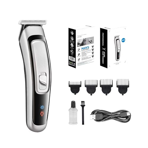 Image of Endzone Rechargeable Hair Beard Trimmer for Men Trendy Styler Trimmer Stainless Steel Sharp Blade Beard Shaver (Black,Silver) (505)