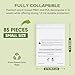 Minliving Plant-Based Cello Bags, 85 Count Compostable Storage Bags, Self-Sealing Translucent Frosted Bag for Clothes Snacks Cosmetics, Biodegradable Packaging with Resealable Closure, Small (6x9)