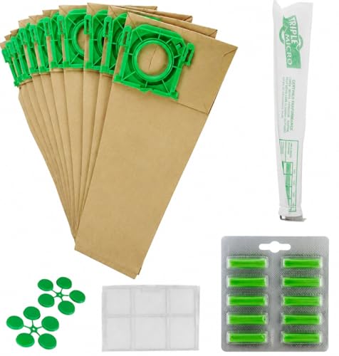 10 Pack Sebo Hoover Bags X & C Vacuum Cleaner Bags With 10 Filters & Filter Kit | 5093ER Replacement Compatible with X1 X2 X3 X4 X5 XP2 XP3 VB475K Jeyes Sensor Taski Stealth Ensign SM1/2