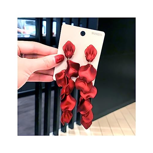 Boucles d'oreilles mariage légères résolvant le manque d'éclat avec de grands pétales sur mesure