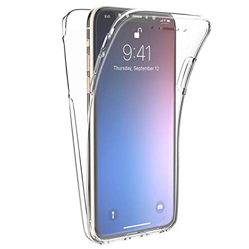 Wanxideng Funda para iPhone 11 Pro MAX, 360 Grados Protección Diseñada, Transparente Ultrafino Silicona TPU Frente y PC Back Carcasa Belleza Original Funda de Doble Protección - Transparente