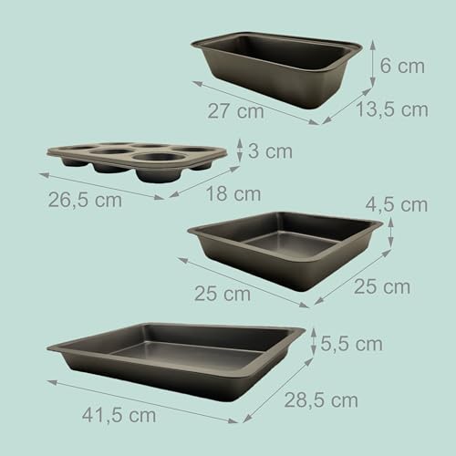 Moldes para hornear de acero gris oscuro con bandeja muffins premium 5