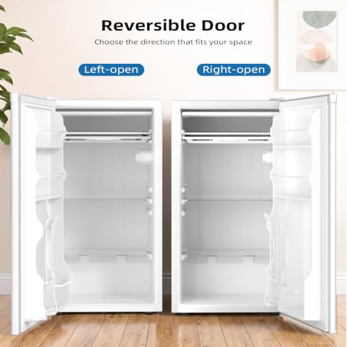 Image of Antarctic Star 3.2 Cu.Ft. Compact Refrigerator,Single Door Mini Fridge with Adjustable Thermostat,Low noise for Apartment,Dorm,Office,WHITE