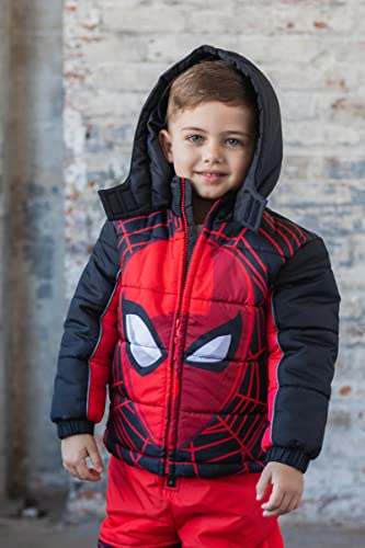 Image of Marvel Hooded Zip-Up Puffer Jacket Toddler to Big Kid