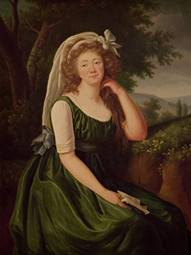 Portrait Comtesse Du Barry de Vigée Lebrun sur toile de lin 60x90