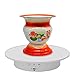 JAYEGT Motorized Rotating Display Stand, 7.87inch /17.6lbs Load, 360 Degree Electric Rotating Turntable for Photography Products, Jewelry, 3D Model ,with 5 Colors Backgrounds -- White