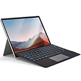 Wineecy Backlit Keyboard for Surface Pro 7/7 Plus/6/5/4/3, 7 Colors Font Backlight Detachable Wireless Type Cover with Trackpad/Pen Holder Compatible with Microsoft Surface Pro 7/7+/6/5/4 12.3 Inch