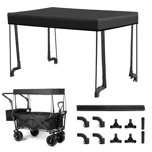 Bollerwagen Dach, Regenschutz für klappbare Handwagen, abnehmbare Markise, Staubdicht, Regendicht, Sonnendicht und Laubdicht, Camping-Bubehör