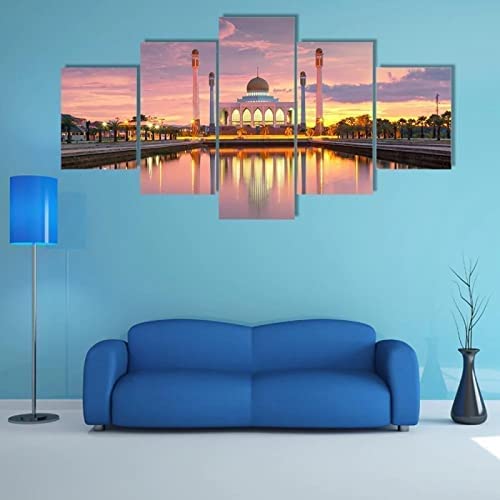 Poster paysage architectural rétro et tableau de décoration maison moderne
