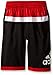 adidas Big Boys Jamfest Short, Black/Light Scarlet, Small