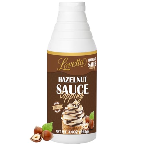 Lovetta Hazelnut Chocolate Sauce Bulk 34oz (1L) Bottle – Smooth