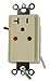 Leviton 6296-I DHC 20-Amp, 120V, NEMA 5-20R, Single Receptacle Receiver, 1-Way Communication, Ivory