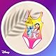 Disney Stitch Mädchen Badeanzug Einteiliger Design Lilo Stitch Angel und Scrump Kinderschwimmanzug, Größen 6 bis 10 Jahre (DE/NL/SE/PL, Alter, 8 Jahre, Regular, Orange)