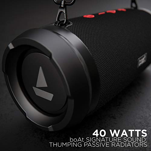 Image of boAt Stone 1500 40W Portable Wireless Speaker with Roaring Sound, Dual EQs, Type-C Charging, Up to 8H Playback & IPX6 Water & Splash Resistance (Active Black)