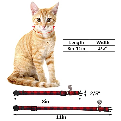 SLSON 4 Pack Cat Collars Breakaway with Bell Cat Collars with Cute Bowtie for Pet Kitten Cats and Small Dogs Pets… - Image 2