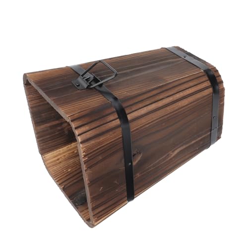CIYODO Maceta de Madera Retro para Suculentas Soporte de Hierro, Adecuado para Decoración de Balcones y Jardines, Cubo Resistente y Duradero para Hogar