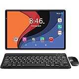 LNMBBS Tablet 10 Zoll 4G LTE + 5G WiFi, Android 10.0 mit Tastatur, 1920*1200 FHD, 13MP+5MP Kamera, Octa-core Prozessor, 64GB ROM + 4GB RAM, Face Unlock/GPS/Bluetooth 5.0/mit Sim Karte/Hülle, Schwarz